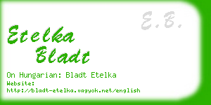 etelka bladt business card